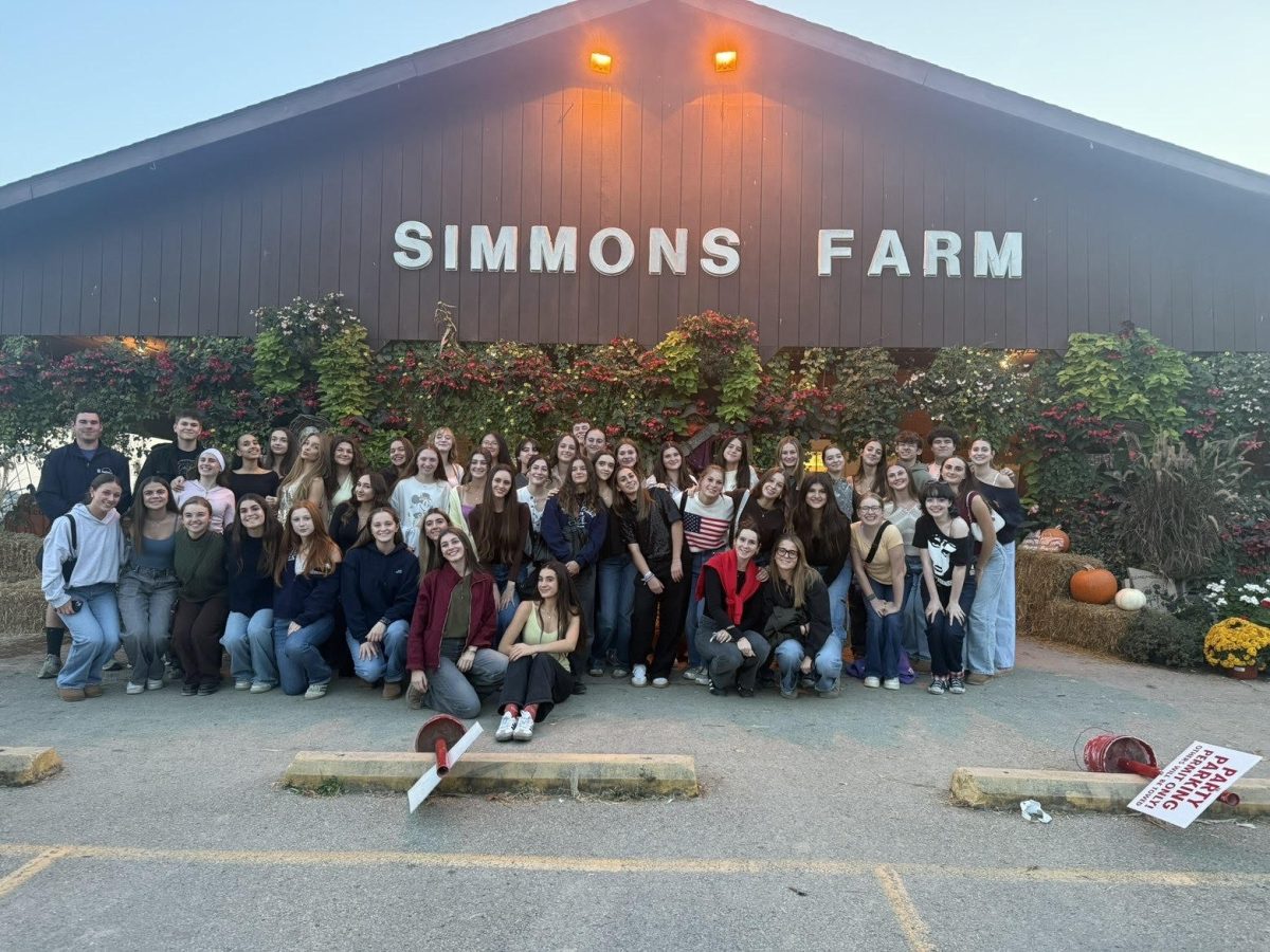 Peters Township High School French and Foreign Exchange students get together at Simmons Farm for a fun final night together.